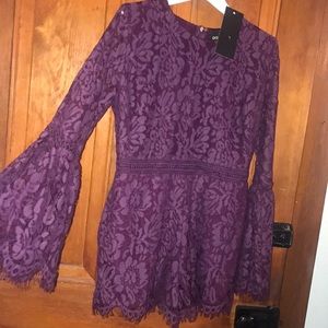 Plum Lace Romper